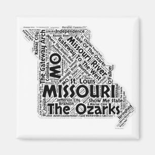 Missouri statligt ordmoln magnet