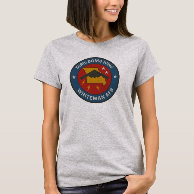Missouri Stealth Bomber Tribute Patch - Militär T Shirt (Framsida)