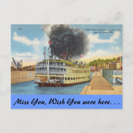 Missouri, Steam in Locks, St. Louis Vykort