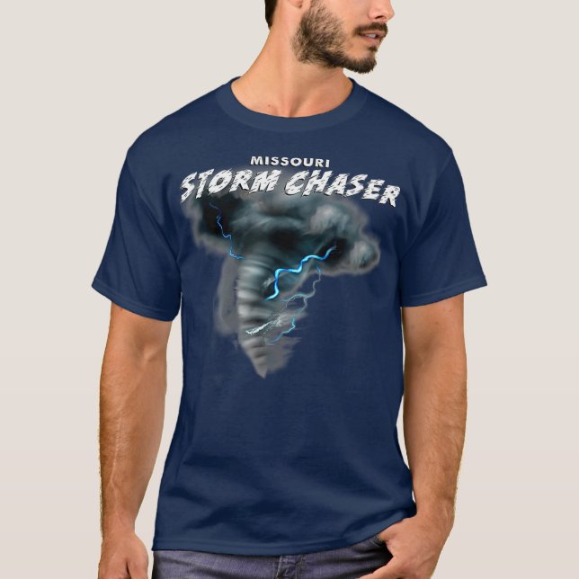 Missouri Storm Chaser Severe Weather-Tornadot T Shirt (Framsida)