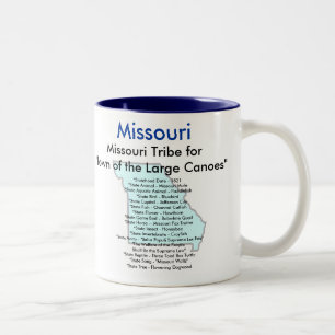 Missouri symboler & karta Två-Tonad mugg