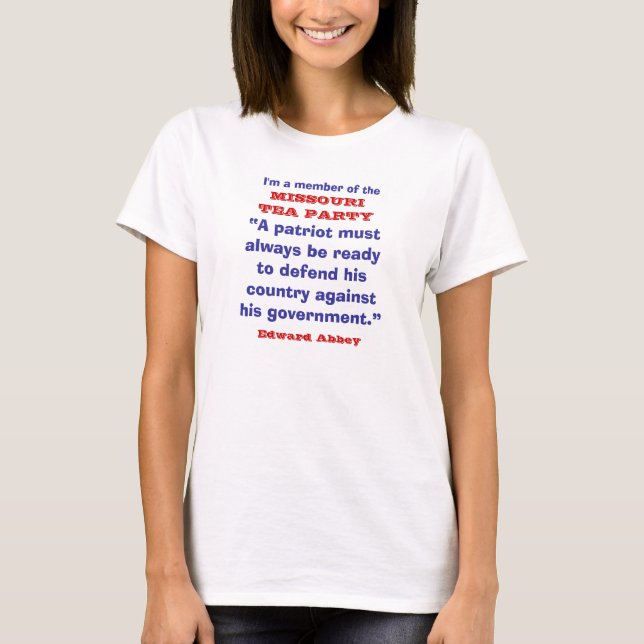 MISSOURI TEA PARTY T-SHIRT (Framsida)