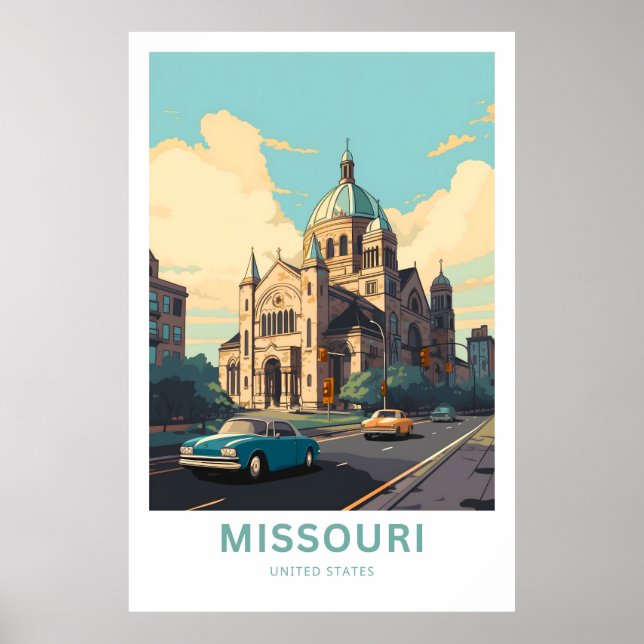 Missouri United States Travel Print Poster (Framsidan)