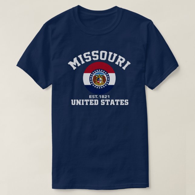 Missouri USA Est. 1821 patriotiska skjorta för T Shirt (Design framsida)