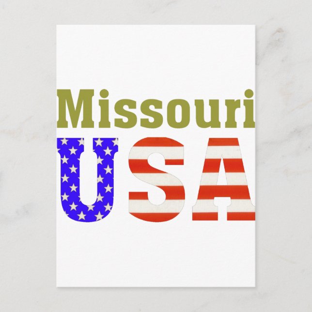 Missouri USA! Vykort (Framsida)