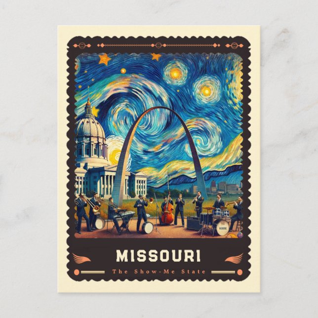 Missouri | Vincent Van Gogh Inspired Vykort (Framsida)