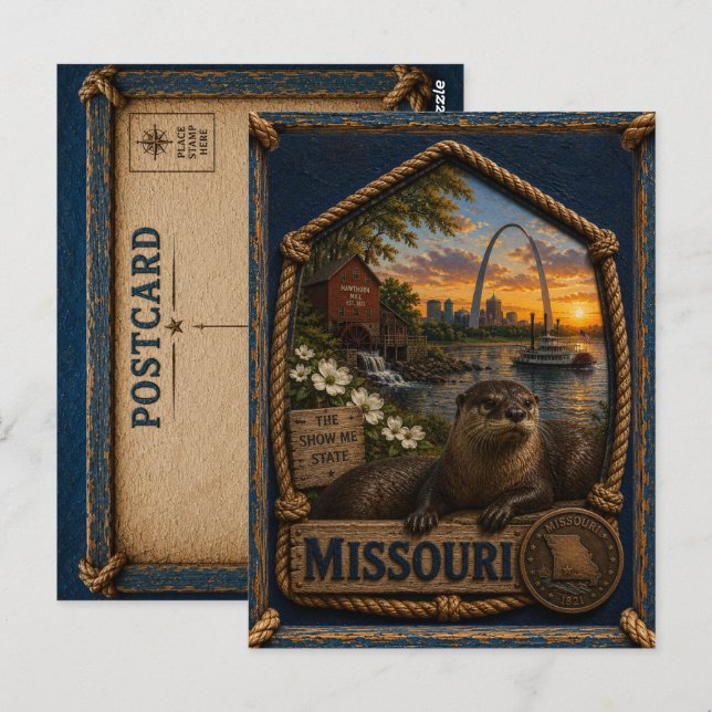 Missouri Vintage Resor Vykort (Fram/baksida)