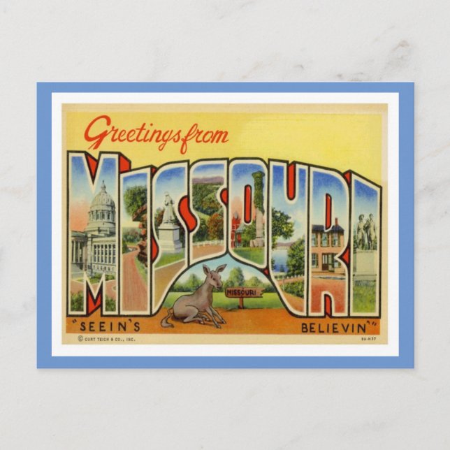 Missouri Vintage Vykort (Framsida)