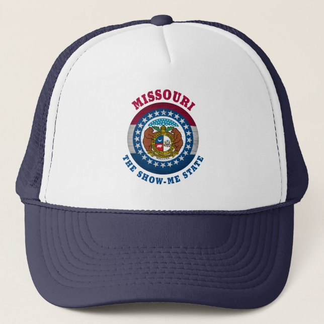 MISSOURI VISAR STATENS FLAGGA KEPS (Framsida)