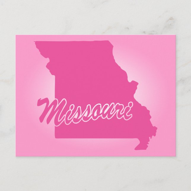 Missouri-vykort i rosa vykort (Framsida)