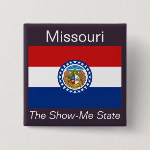 Missourian Flagga Button Knapp