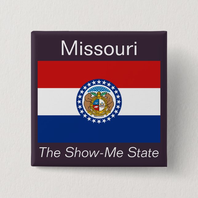 Missourian Flagga Button Knapp (Framsida)