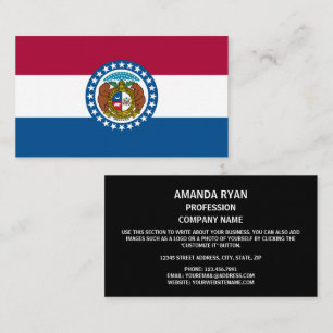 Missourian Flagga, Flagga Missouri Visitkort