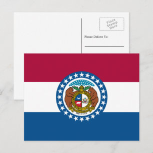 Missourian Flagga, Flagga Missouri Vykort
