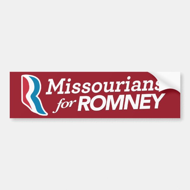 Missourians för BESTÄLLNINGS- FÄRG för Romney Bildekal (Framsidan)