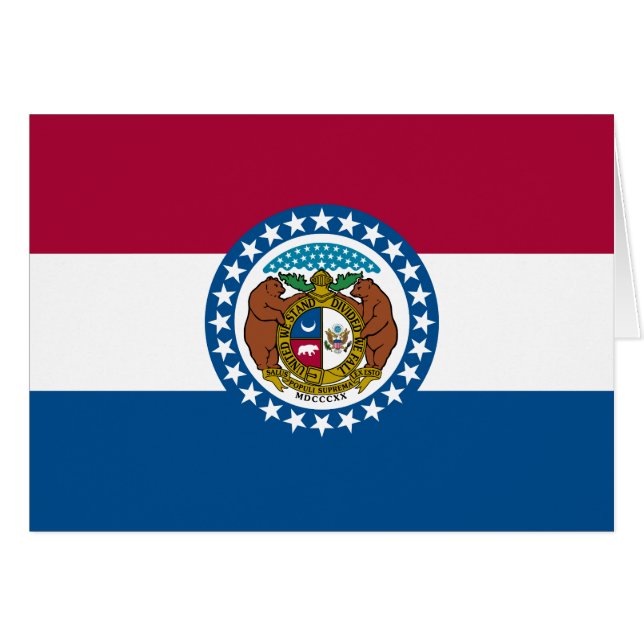Missouris delstatsflagga hälsningskort (Framsidan Horizontal)