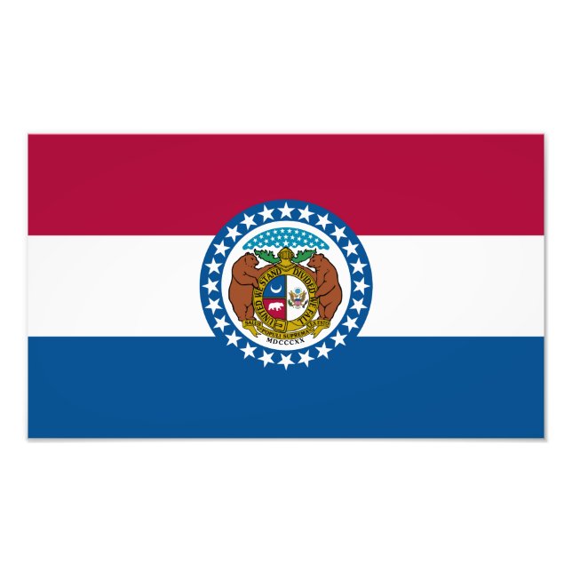 Missouris statsflagga fototryck (Framsidan)