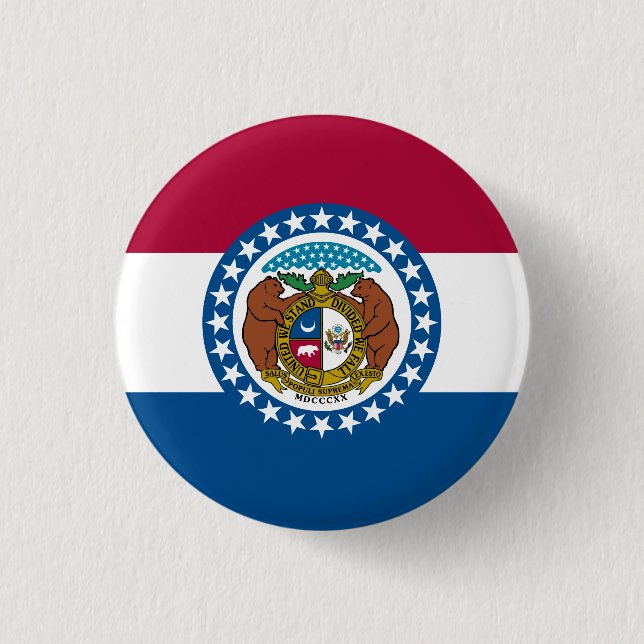 Missouris statsflagga knapp (Framsida)