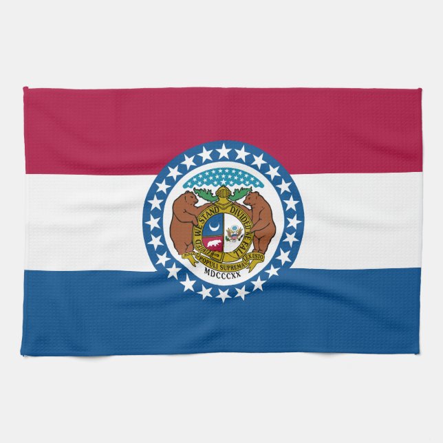 Missouris statsflagga kökshandduk (Horisontell)