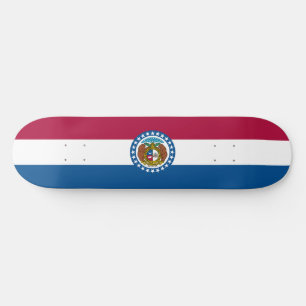 Missouris statsflagga mini skateboard bräda 18,5 cm
