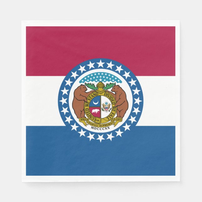Missouris statsflagga pappersservett (Framsidan)