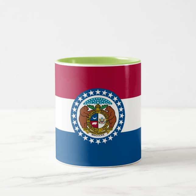 Missouris statsflagga Två-Tonad mugg (Center)