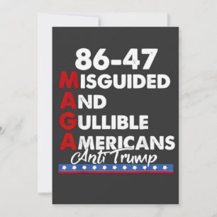 Missstyrda och gullibla amerikaner 86-47 meddelande