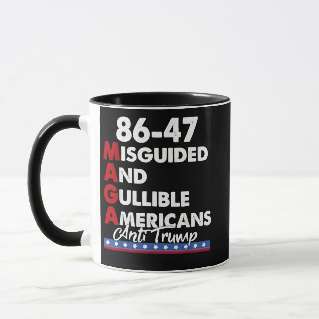 Missstyrda och gullibla amerikaner 86-47 mugg (Vänster)