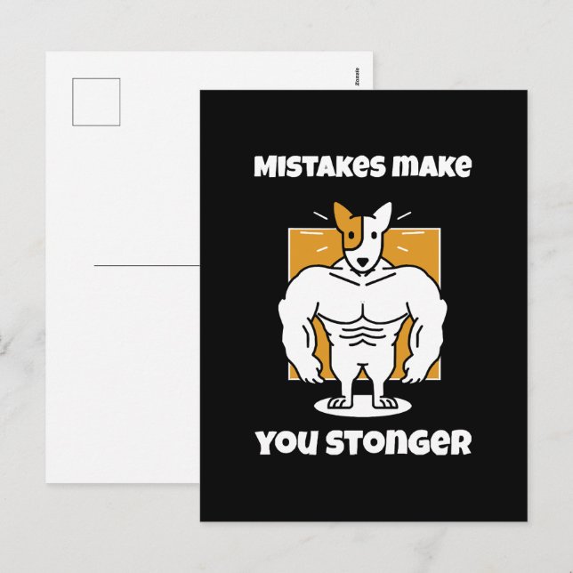 Misstag gör dig starkare helg vykort (Fram/baksida)
