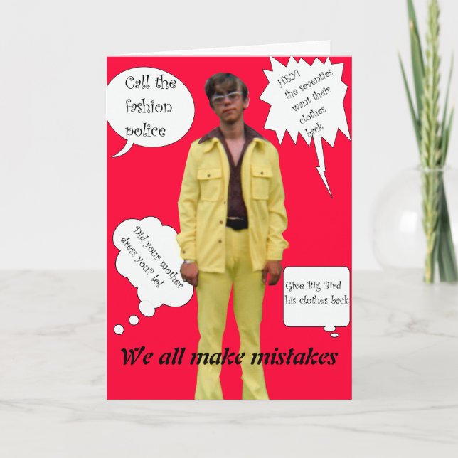 Misstag Tack Kort (Framsida)