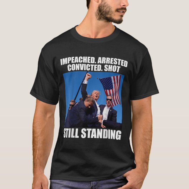 Misstänkt häktad soppa står fortfarande kvar t shirt (Framsida)