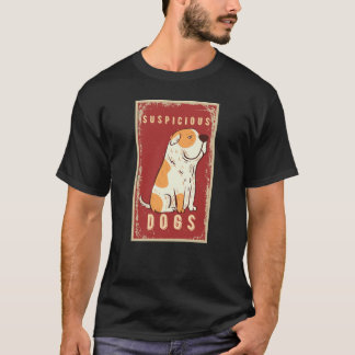 misstänkt hund meme ansikte lustig t shirt