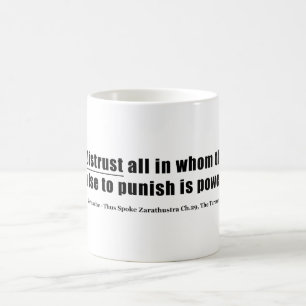 Misstro alla som impulsen för att bestraffa är kaffemugg