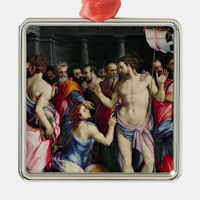 Misstrogenheten av St Thomas, c.1547 Julgransprydnad Metall (Framsidan)