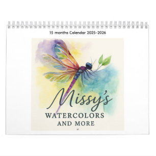 Missys vattenfärger och mer 15 månaders kalender