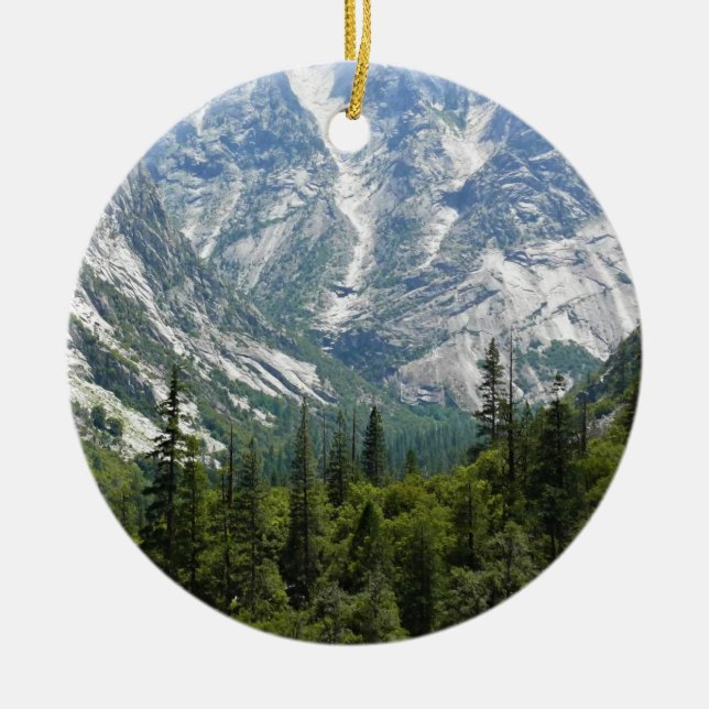 Mist Falls Trail, Kung Canyon National Park, CA Julgransprydnad Keramik (Framsidan)