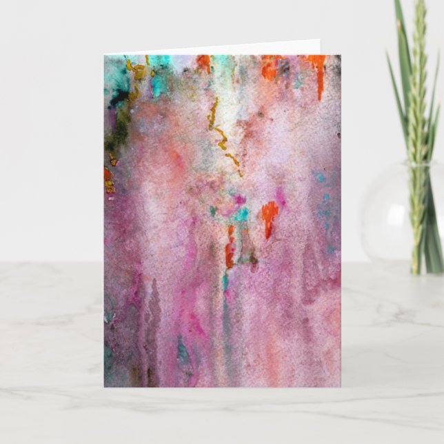 Mist-hälsningskort för orange kort (Framsida)