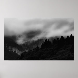 Mist över skogen poster