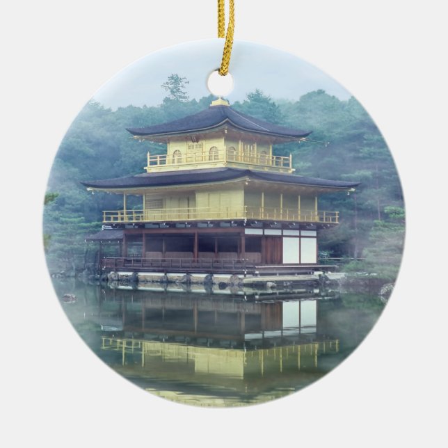 Mist på Golden Pavilion Julgransprydnad Keramik (Framsidan)