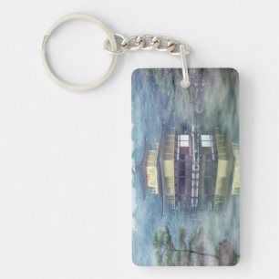 Mist på Golden Pavilion på Kinkakuji Temple - Nyckelring