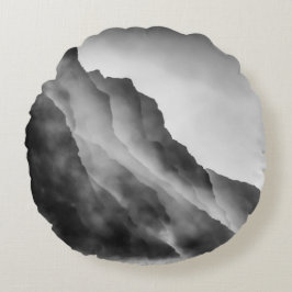 Mist på sten rund kudde