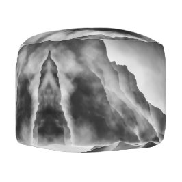 Mist på sten rund puff