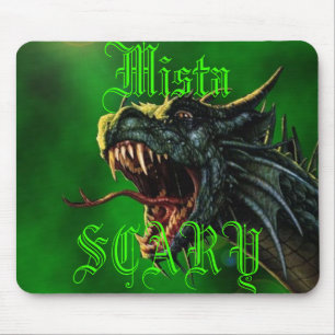 Mista LÄSKIG grön drakelogotyp Mousepad Musmatta