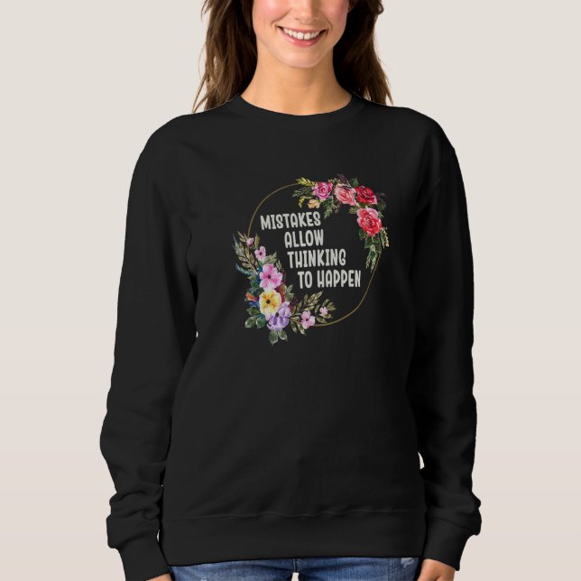 Mistakes Allow Thinking To Happen School Math Teac T Shirt (Framsida)
