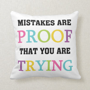 Mistakes är motståndskraftig dig är pröva kudde