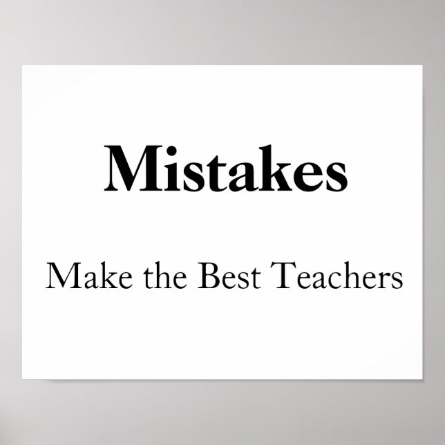 mistakes make the best teachers poster (Framsidan)
