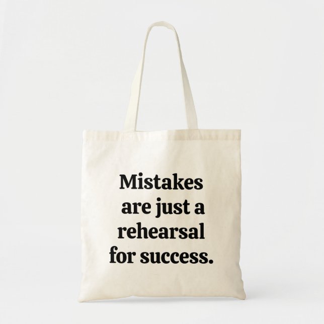 Mistakes Tote Bag Tygkasse (Framsidan)