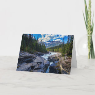 Mistaya River Alberta, Kanada Tack Kort