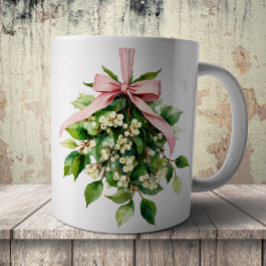 Mistel med rosa band kaffemugg