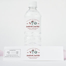 Mistel och Margaritas | Julens Bachelorette-flicko Vattenflaska Etikett